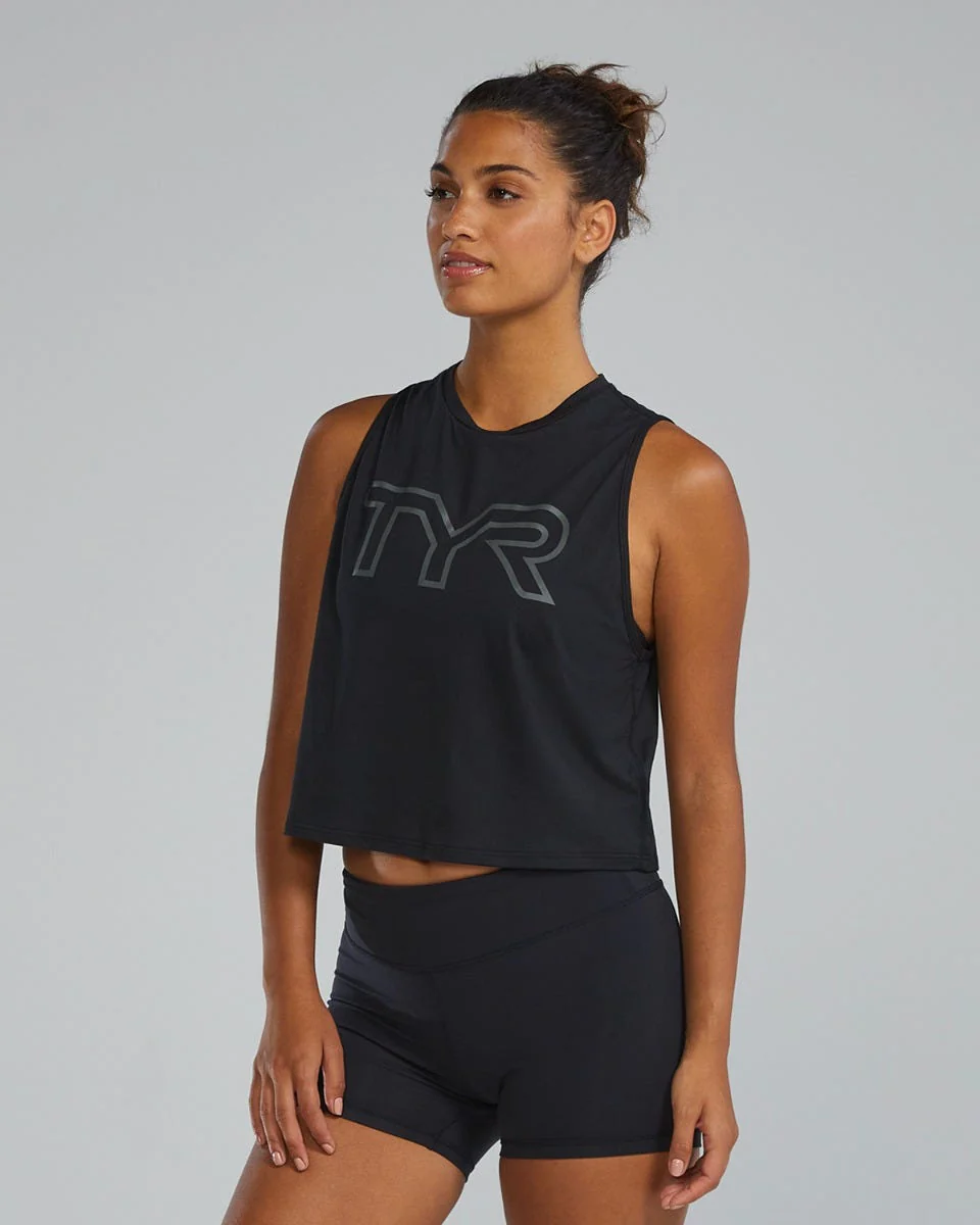 TYR ClimaDry™ Women's Cropped Tech Tank - Solid / Heather - Image 3