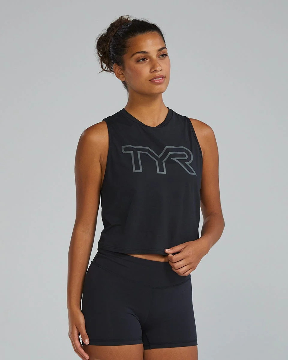 TYR ClimaDry™ Women's Cropped Tech Tank - Solid / Heather - Image 4