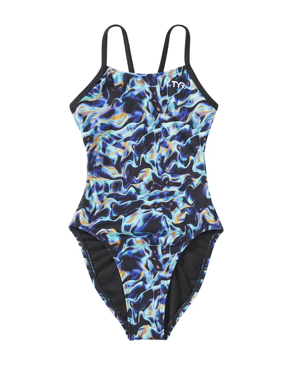 TYR Durafast EliteĀ® Girls Cutoutfit Swimsuit - Energia - Image 7