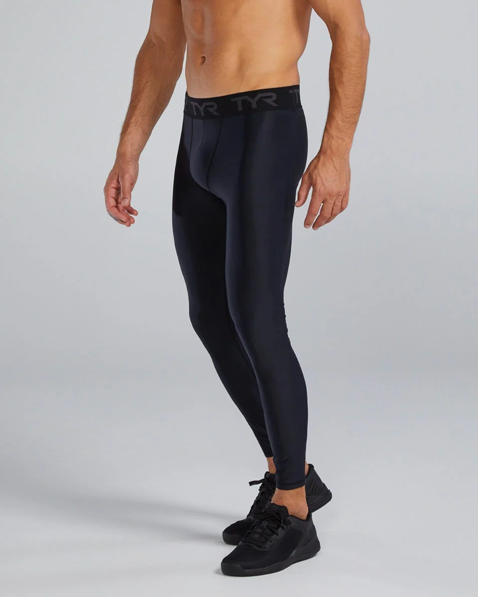TYR Men's Full Length Compression Leggings - Solid - Image 3