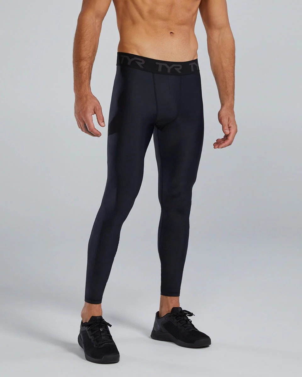 TYR Men's Full Length Compression Leggings - Solid - Image 4