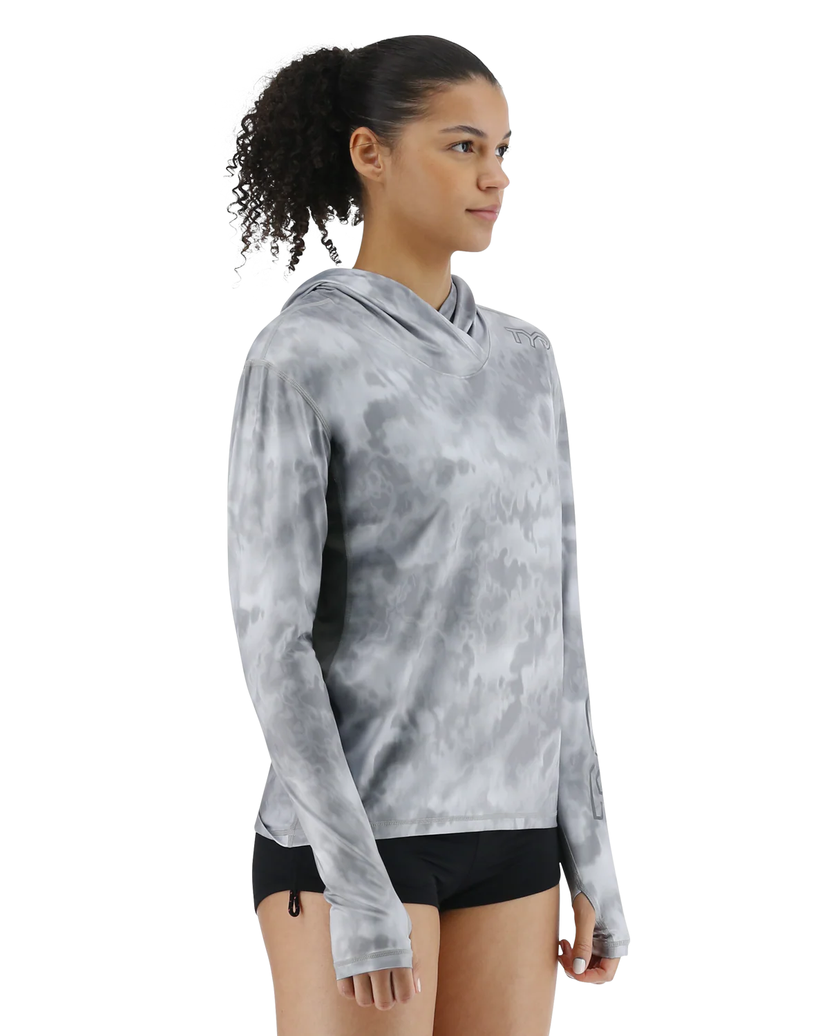 TYR SunDefense™ Women's Vented Hooded Shirt - Turbulent - Image 6